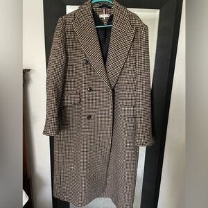 Tommy Hilfiger Houndstooth Wool trench coat sz Med/Large